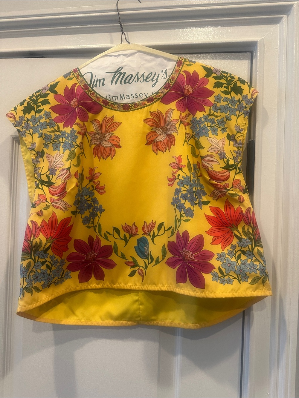 Elizabeth James The Label Bright Yellow Floral Top
